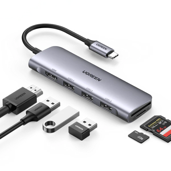 UGREEN 6-in-1 4K HDMI USB C Hub - Image 2