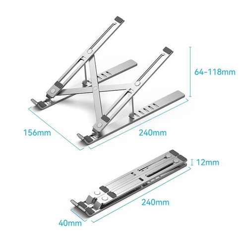 Vention Foldable Laptop Stand KDMI0 – Silver Aluminum Alloy - Image 2