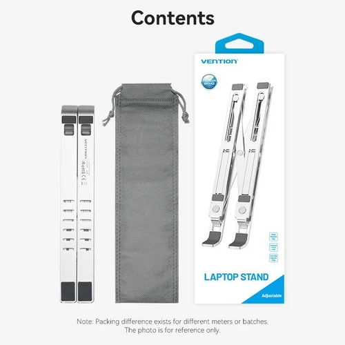 Vention Foldable Laptop Stand KDMI0 – Silver Aluminum Alloy - Image 3